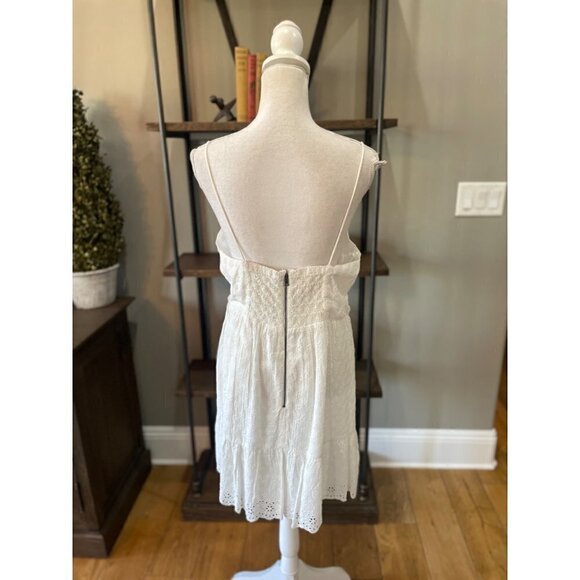 alice + olivia Fae Eyelet Embroidery Fit Flare Mini Dress White Womens Size 14 - Picture 10 of 13